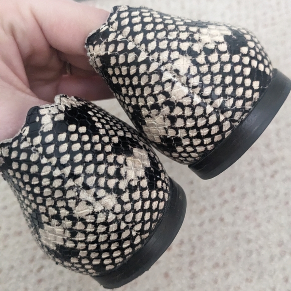 Chloe Lauren Python Embossed Snakeskin scallop Leather Ballet Flats Sz 9.5 $595. - Picture 9 of 12